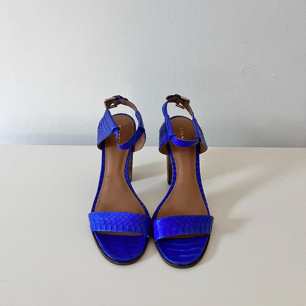 Coach Blue High Heel Sandals Size 9